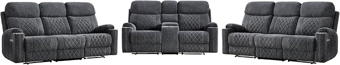 HAOMARKETS 3-Piece Power Recliner Sofa Set - Image 8