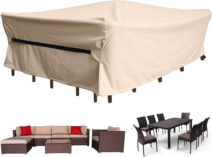 Patio Furniture Set Covers Waterproof Patio Conversation Sets Cover Heavy Duty by CKCLUU