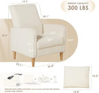 COLAMY Mid-Century Modern Upholstered Accent Chair - Image 2
