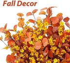 Anna's Whimsy 8 Pcs Artificial Plants Indoor,Thanksgiving Artificial Eucalyptus Stems and Fake Babys Breath Flower Fall Decorations Fall Leaves for Fall Home Decor - Image 3