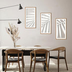 IARTTOP Tropical Palm Tree Leaf Wood Wall Art White Framed 8x16 Inch Set of 3 - Image 7