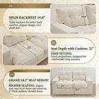 69" Corduroy Loveseat Sofa in a Box, High-Density Foam Couch, No Assembly - Image 4