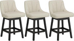 YaFiti Swivel Bar Stools Set of 3, 26 Inch Counter Height Bar Stools by YaFiti