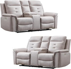 ANJ Oversized Power Reclining Loveseat Sofa Set of 2 - Image 8