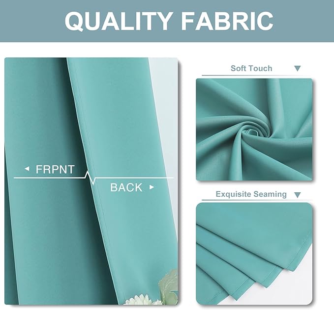 ChrisDowa Blackout Curtains for Bedroom and Living Room 90 Inches Long | 2 - Image 3
