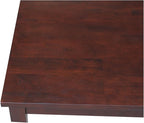 HomeStock Asian Aesthetics Table, Java Finish, Solid Hardwood, Ready to Assemble - Image 7