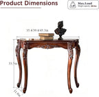 Traditional Carved Wood Console Table, Classic Entryway Table - Image 3