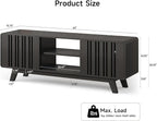 ONBRILL 63-Inch TV Stand for TVs up to 75 Inch, Mid-Century Modern Television - Image 2