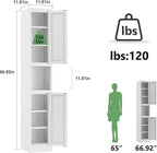 Ckzbx Tall Narrow Storage Cabinet 66.93" H Tall Bathroom Cabinets Metal Pantry - Image 3