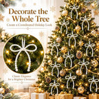 DIYDEC 18PCS Large Christmas Pearl Bow Ornament 7in Tree Hanging Decor - Image 4