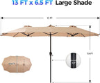 SUPERJARE 13ft Outdoor Patio Umbrella - Image 7