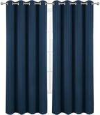 Blackout Curtains 52 x 120 Inch Long Navy Blue Curtains Set of 2 Panels Room - Image 2