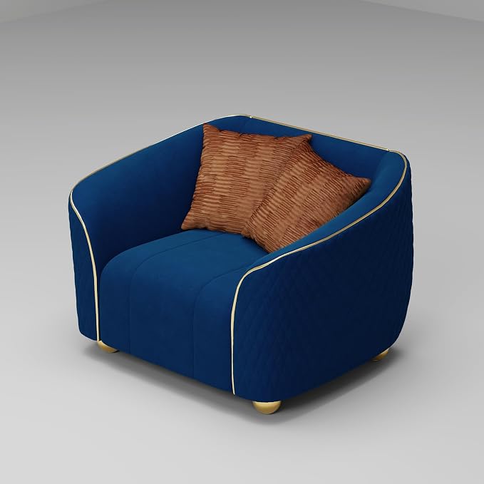 1-Piece Luxury Velvet Sofa Set for Living Room, Elegant Design Couch Set - Image 4