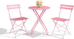 3-Piece Folding Bistro Set Outdoor Patio Furniture, Space-Saving Foldable by GarveeTech