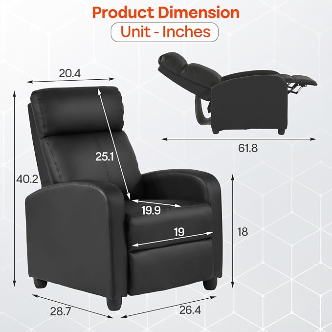 FDW Recliner Sofa Massage Chair Home Theater Seating - Image 3