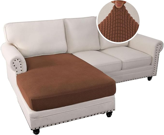 H.VERSAILTEX Sectional Couch Covers 1 Piece Chaise Slipcover L Shape Separate - Image 2