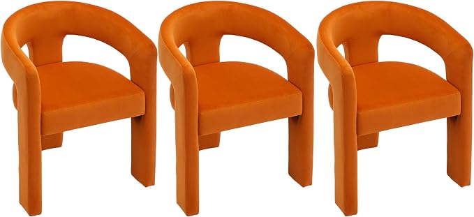 VESCASA Velvet Barrel Dining Chair by VESCASA