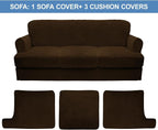 CUCRAF Cushion Sofa Cover 4 Piece Slipcovers, Soft Thick Velvet Couch Cover - Image 5