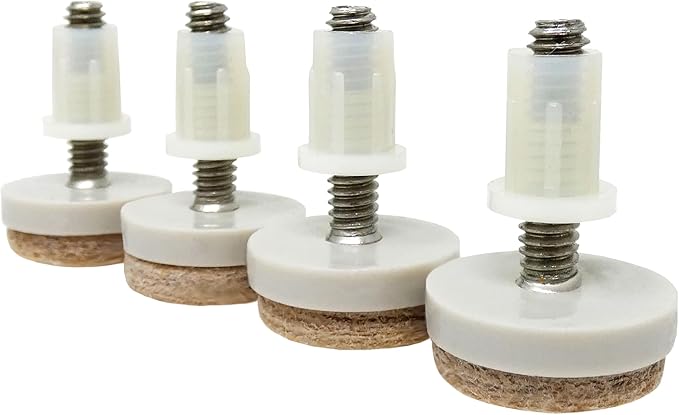 Shepherd Hardware 4 Pack 1" Threaded Felt Furniture Glides by Shepherd