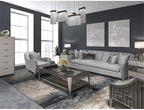 MICHAEL AMINI Roxbury Park 94" W Velvet Sofa in Steel Gray/Slate - Image 2