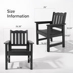 Stoog 3 Piece Patio Bistro Set, All-Weather Garden Chairs Set of 2 - Image 3