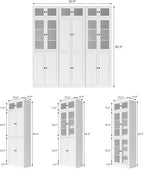 TUSY 85.5" Modern Tall Bookcase - Image 2