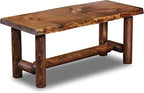 Live Edge Wood Cabin Style Log Pine and Cedar Coffee Table Living Room Decor - Image 7