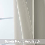 Yakamok Room Darkening Curtains 42x63 inch Length Light Beige-Living Room | 2 - Image 6