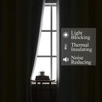 Yellow and Greyish White Ombre Blackout Curtains - Image 3