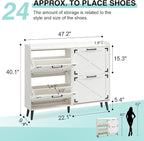 Barnyatoh Shoe Storage Cabinet, Farmhouse Shoe Organizer - Image 2