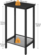 HOOBRO Tall Side Table, Industrial End Telephone Table - Image 3