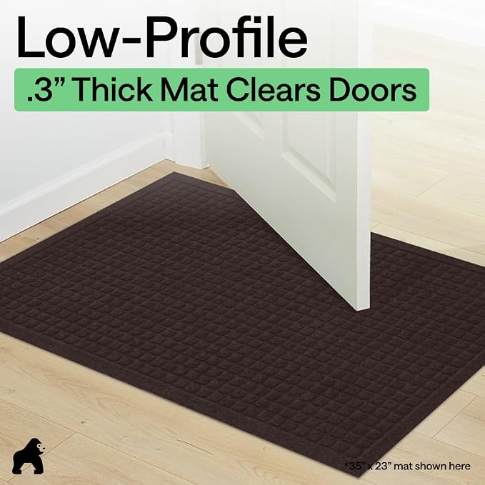 GORILLA GRIP® Ultra Absorbent Front Door Mat Outside Entrance 72x24, Traps Dirt - Image 8