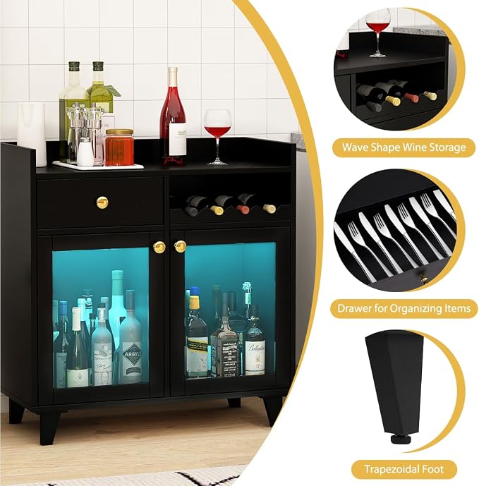 COCO DESIGN Small Wine Cabinet - Image 6