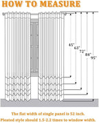 RYB HOME Light Filtering Linen Sheer Curtains 72 inch Long - Image 6