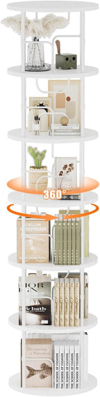 ALLSTAND 6 Tier Rotating Bookshelf, 360 ° Display Stackable Spinning Bookshelf - Image 8