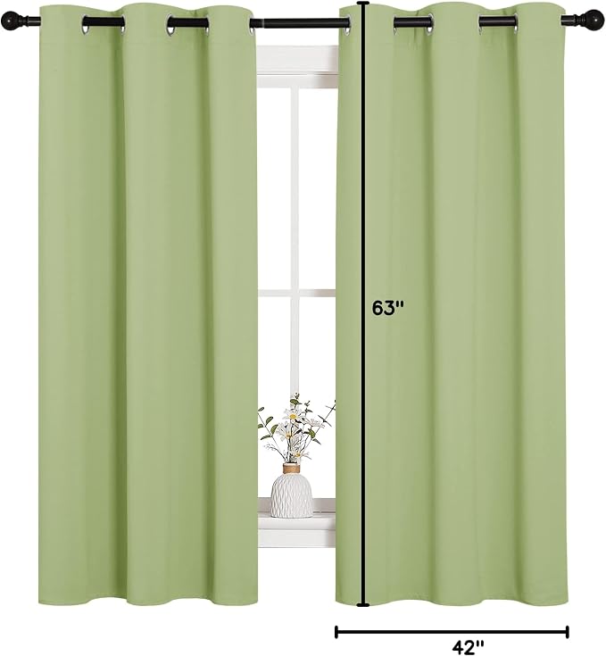 NICETOWN Nursery Curtains 63 inch Long, Thermal Insulated & Room Darkning - Image 9