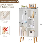 LEYAOYAO 5 Cube Bookshelf 3-Tier Bookcase - Image 2