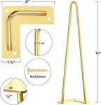 SMARTSTANDARD 16 Inch Hairpin Furniture Legs, 3/8'' Rods Metal Home DIY Projects - Image 2