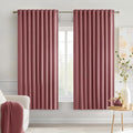 MIULEE Dusty Rose Back Tab Blackout Curtains 52x63 Inches Long 2 Panels Set | by MIULEE