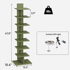TUTOTAK Narrow Bookshelf, 8-Tier Bookcase - Image 2