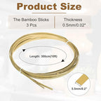 MECCANIXITY 3 Rolls Bamboo Strips - Image 2