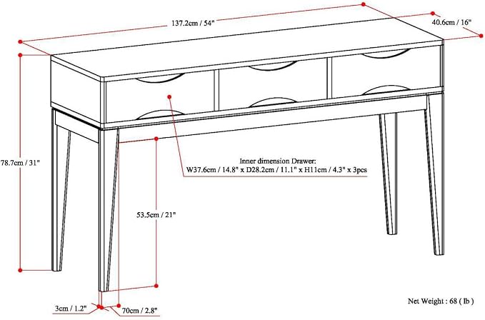 SIMPLIHOME Harper Console Table - Image 3
