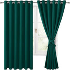 Blackout Curtains for Bedroom, Hunter Green, 70 x 63 Inch, 2 Panels | Thermal - Image 8