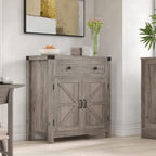 HOSTACK Coffee Bar Cabinet, Kitchen Storage Cabinet, Modern Farmhouse Buffet - Image 4