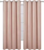 Blackout Curtains 52 x 108 inch/Blush Curtains Set of 2 Panels/Thermal - Image 2