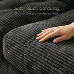 85" Corduroy 3 Seater Sofa in a Box, High-Density Foam Couch, No Assembly - Image 6