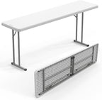 VINGLI 6 FT Narrow Folding Table, Home Work by VINGLI