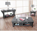 BOWERY HILL Transitional Wood Storage End Table, Solid Wood and Veneer - Image 5