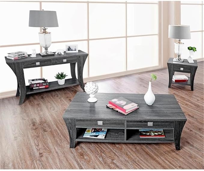 BOWERY HILL Transitional Wood Storage End Table, Solid Wood and Veneer - Image 5