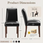 Dining Chairs Set of 2, Modern Dining Room Chairs - Image 2